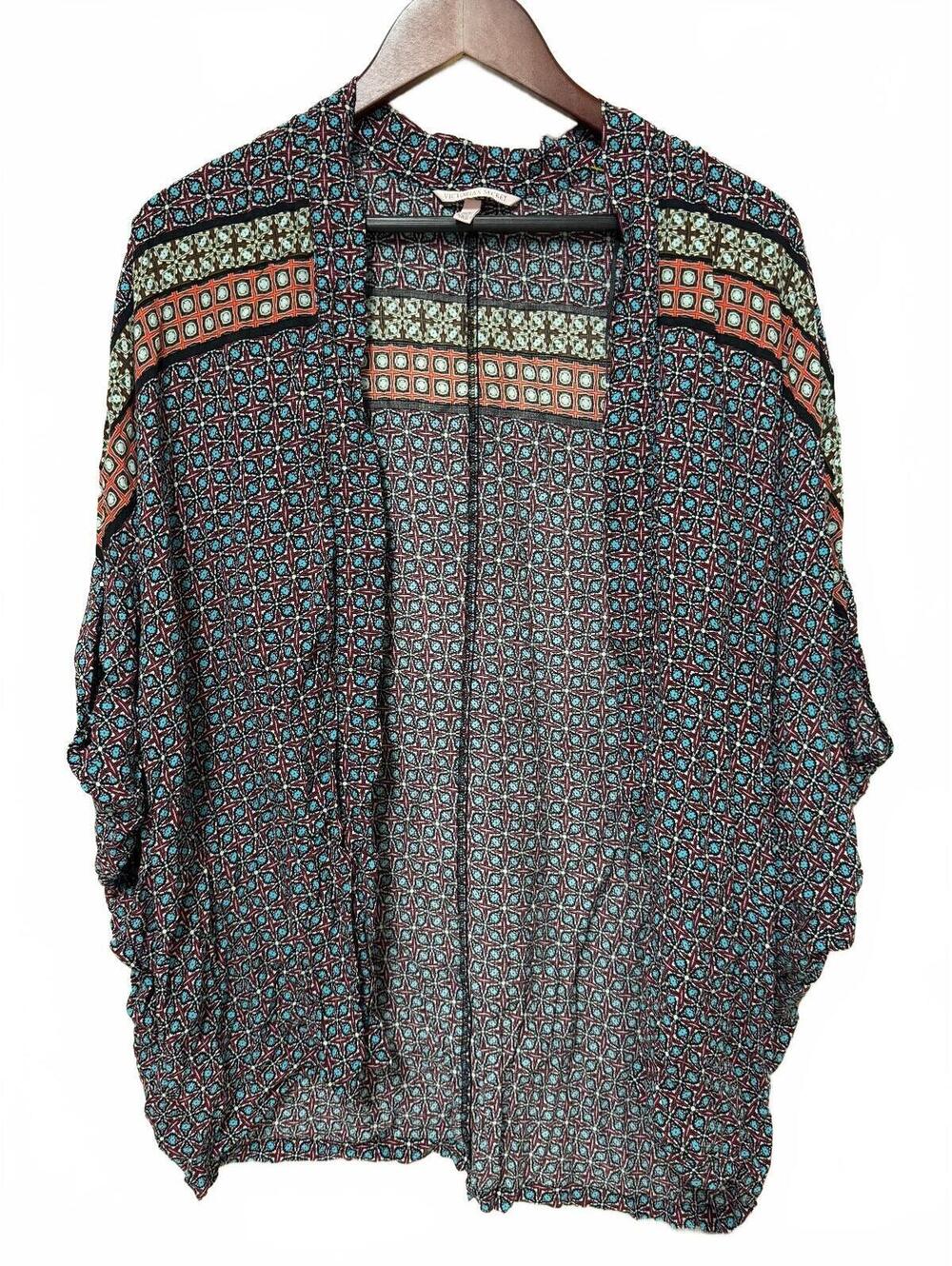 Victoria's Secret Geometric Print Open Front Kimono XS/S